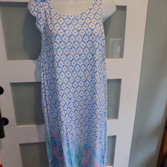 Lilly Pulitzer Dresses & Skirts - Lilly Pulitzer Luella Multi Sea La Vie Geometric Mosaic Print Size XL Dress